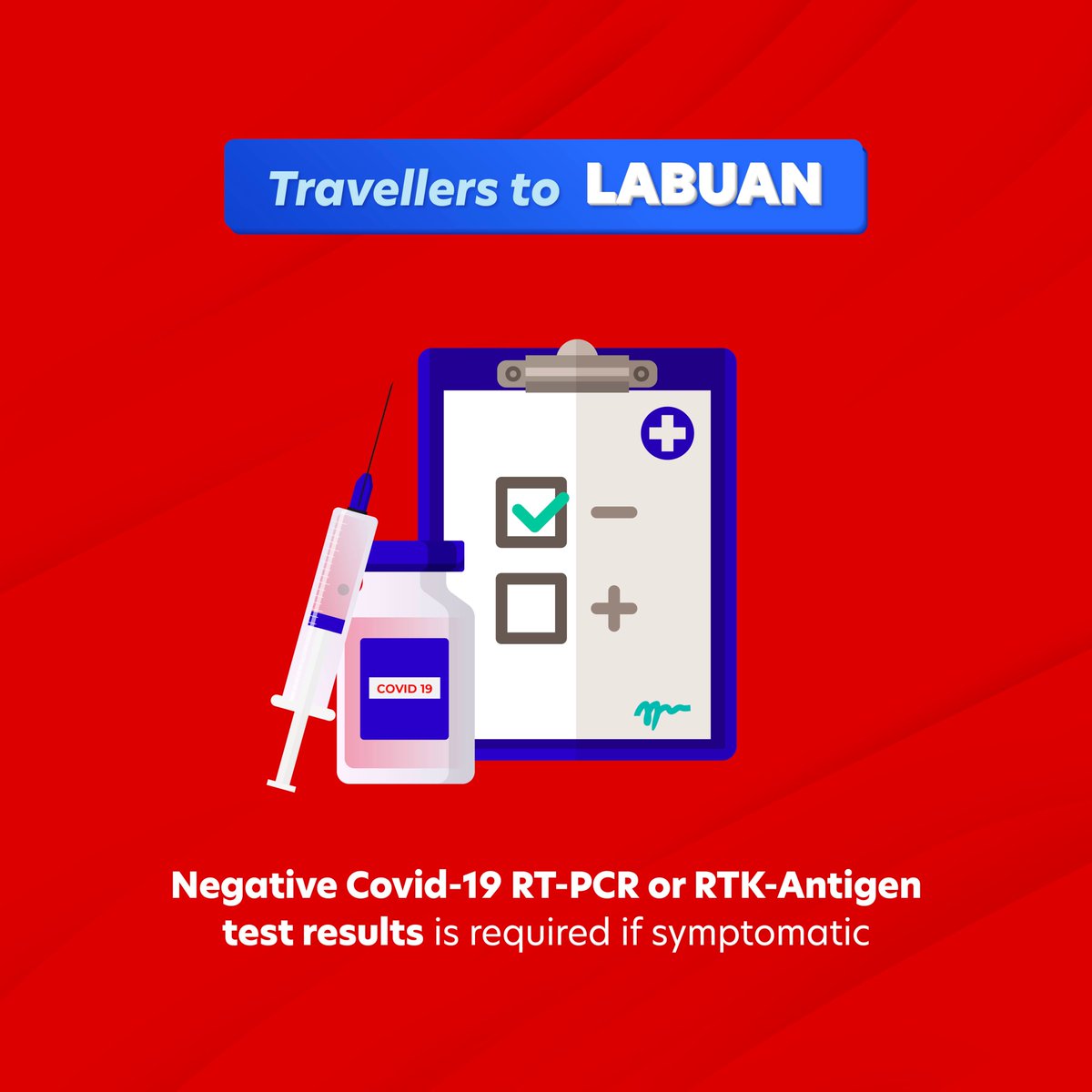 airasia's tweet photo. For travellers to #Sabah, #Sarawak & #Labuan.
For more info, visit https://t.co/Ks05TRH2jm
#flysafewithairasia https://t.co/nOWNslvvXG