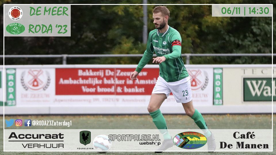 🔜⚽ | Zaterdag staat De Meer op het programma, de ploeg staat op plaats 13 met 3 punten terwijl de groen/witte één plaats er boven staat (12) met 5 punten. Een interessante wedstrijd dus.
•
#RODA23 #Bovenkerk #groenwit #RD23Z1 #BVNKRK #Zaterdag1 #competitie #3eklasseB #meerod