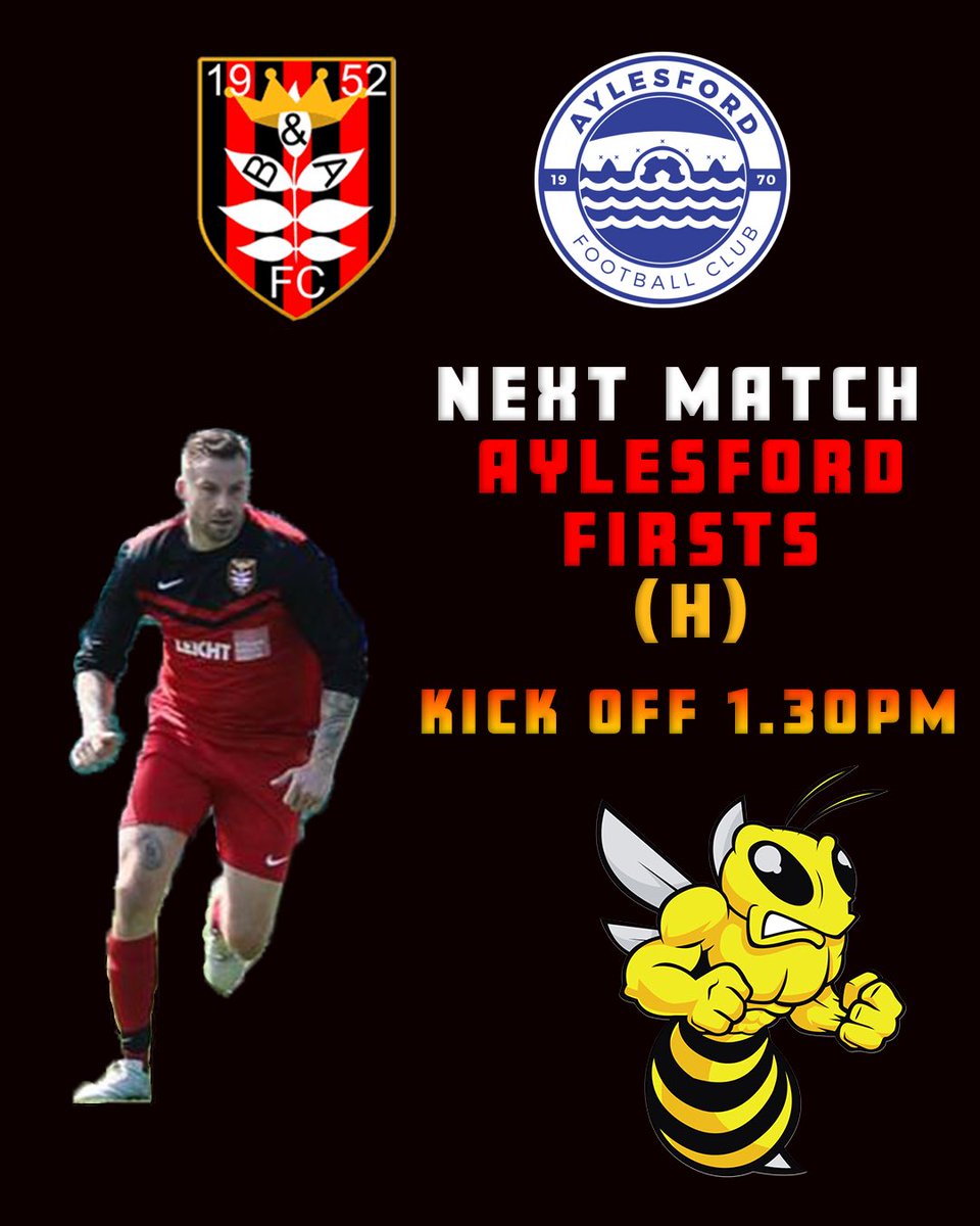 NEXT FIXTURE 📋

We take on <a href="/aylesford_fc/">Aylesford Football Club</a> in the Sevenoaks charity cup senior at home. After winning the last two games the bees will look to continue the good form and progress to the next round. 1:30pm Kick off, get down and support if you can!

🐝🐝🐝