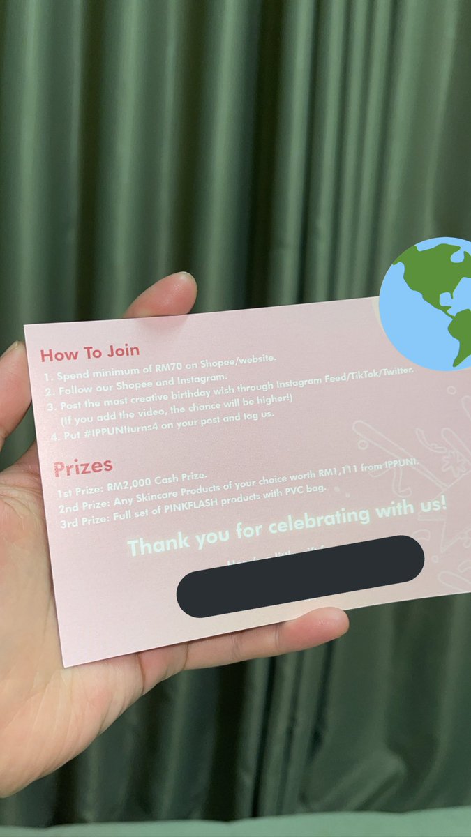 ketengahketepi's tweet photo. Just follow je instructions kat card ni sangat senang ye contest dia. Hadiah bukan main besar lagi. Siap ada winner 1/2/3 lagi!
Instagram: @shop__ippuni
Twitter: @shop_ippuni TikTok: @ippuniskincare
#IPPUNIturns4 #IPPUNI https://t.co/3TErqaWotD