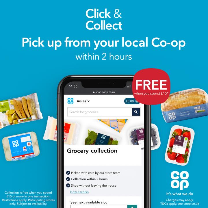 AndyBeaz91's tweet photo. Did you know Co-op offers Click &amp; Collect? Order your @coopuk groceries online and have them ready to collect from your [INSERT STORE NAME] store 🙌 🛍️ 
Order now ➡️ https://t.co/nAmgDr54cg https://t.co/trjXrTXWpS