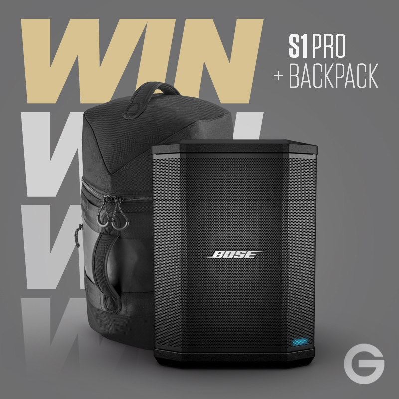 Win a Bose S1 Pro and backpack, worth over £600! In collaboration with Bose, we're giving the ultimate system for gigging musicians!

To enter: 
LIKE &amp; SHARE this post
FOLLOW Gear4music
COMMENT - tell us your favourite song to perform and why!
<a href="/BosePro/">Bose Professional</a>