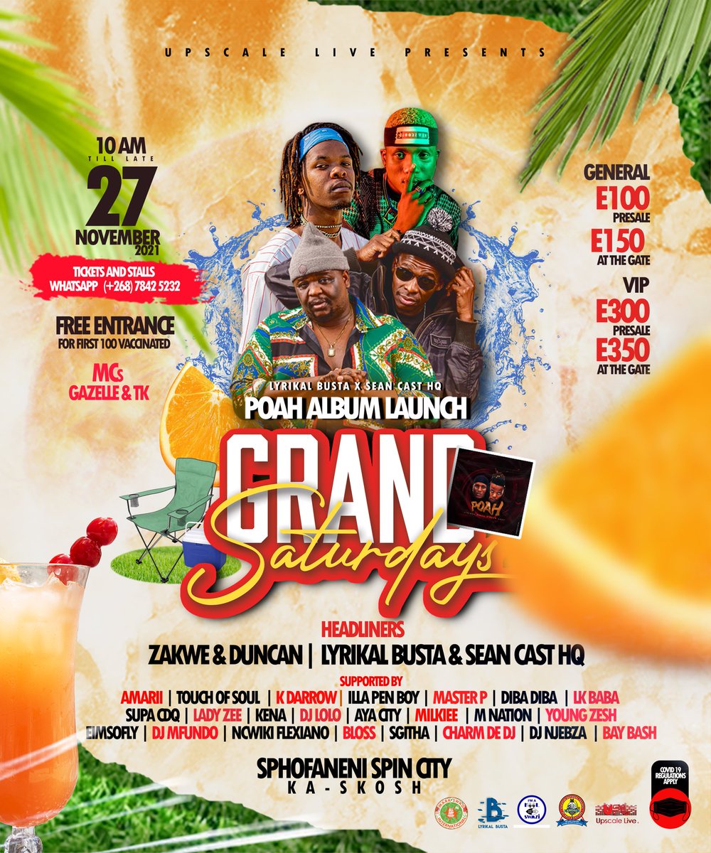 ItsMrMasukuSir's tweet photo. 27/11/21
@LyrikalBusta &amp; @SeanCastHQ album launch. 
@DuncanSkuva &amp; @ZakweSA headlining.
@grandsaturdays 2nd edition
#GrandSaturdays
#POAH https://t.co/BiNfGcBfXe