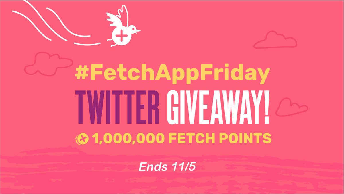 Happy #FetchAppFriday! We are giving away 1 million in Fetch Points 💸💰 How to enter: 🐶 RT + follow @FetchRewards 🐶 Include your Fetch referral code and use #FetchAppFriday 🐶 Include a photo of what you'll spend your points on 10 winners get 100K points each! Ends 11/5