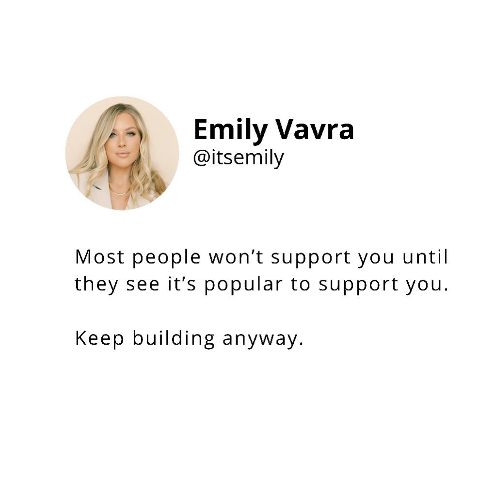 "Don’t make it your intention to be popular. Make it your intention to make a difference 🤎" - @itsemilyv_

Let us know if you feel this one 👇

#strongwomen #facts #keeponpushing #bosslady #womenwhohustle #bosschick #womensupportingwomen #successfulwomen #bossbabe