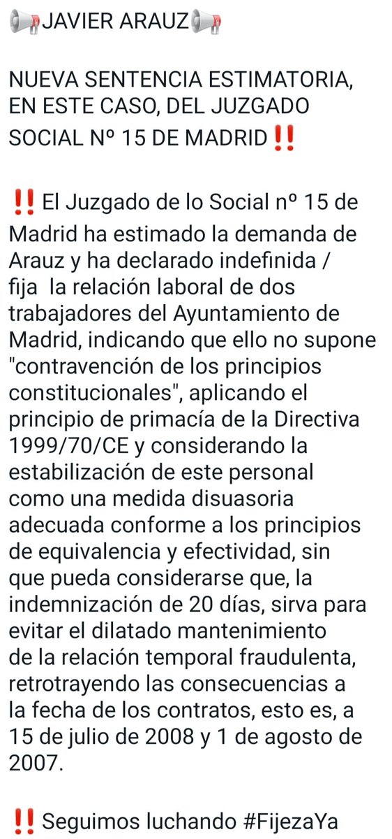 🧨🧨🧨📣📣📣📣🧨🧨🧨

<a href="/fijeza_arauz/">JAVIER ARAUZ #FIJEZAYA</a> INFORMA 

Sentencia de FIJEZA 

#FijezaYa