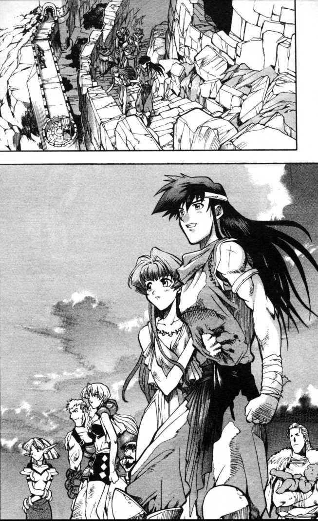 El primer manga que tuve completo siempre encabezará esta lista.
𝐑𝐞𝐜𝐨𝐫𝐝 𝐨𝐟 𝐋𝐨𝐝𝐨𝐬𝐬 𝐖𝐚𝐫 , de Ryo Mizuno y Masato Natsumoto. La historia épica de un joven que vive el viaje del héroe más clásico. Una historia tipicona pero con una evolución de personajes sublime