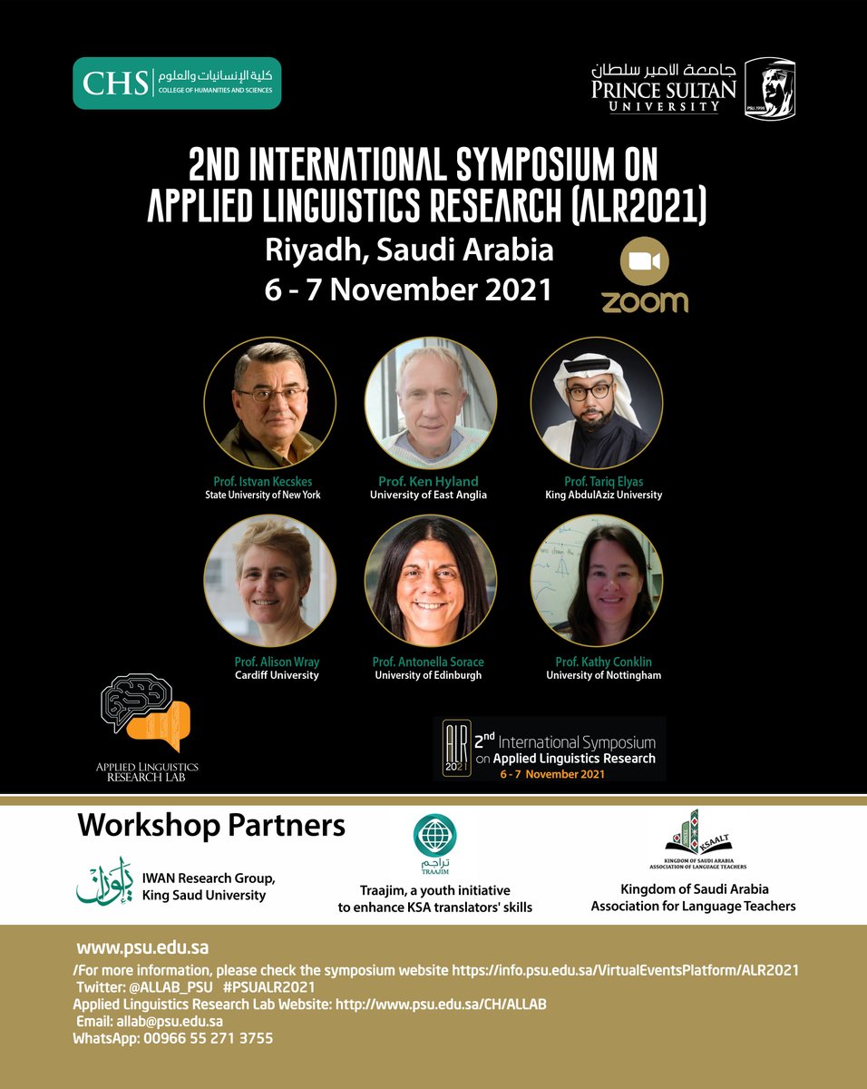 LCRL_PSU's tweet photo. Tomorrow is our big day.... The 2nd International Symposium on Applied Linguistics Research (ALR2021) on Zoom (November 6-7, 2021). 

Join the sessions and tweet your thoughts and opinions here and use our hashtag #PSUALR2021 https://t.co/QscN4N4vgC