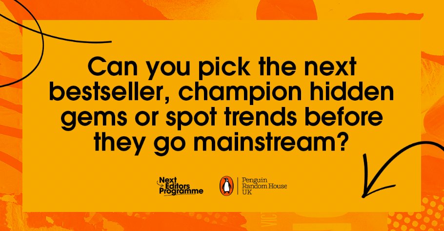 Want to become a Commissioning Editor? 🚨

Apply now for our #NextEditors programme! 

The paid traineeship is open to people who are Black, Asian or from minority ethnic backgrounds, and working in ANY industry.

Deadline is THIS Wednesday: penguin.co.uk/nexteditors