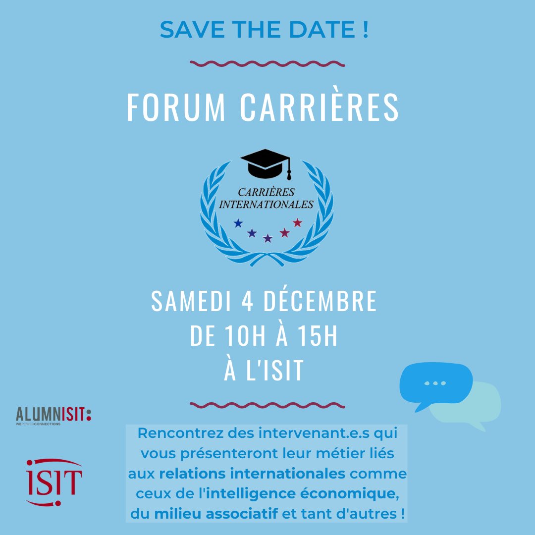 Carrières Internationales ISIT tweet media