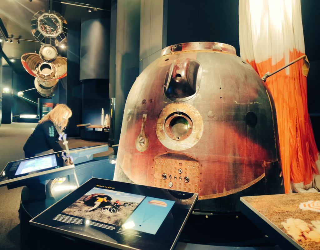 What are your Friday jobs? Laura, our Conservation Assistant, has been getting the Space Gallery in 'Peake' condition today by cleaning the Soyuz capsule which carried <a href="/astro_timpeake/">Tim Peake</a> and other astronauts in 2015.