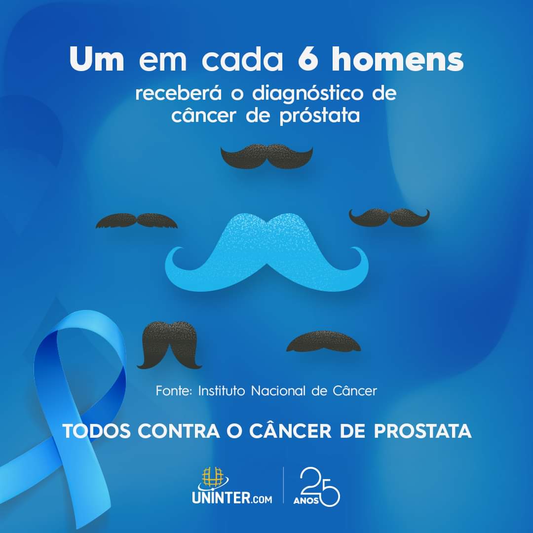 unintercabofrio's tweet photo. Conhecido por ser o tipo mais comum entre os homens,  o câncer de próstata é a causa de morte de 28,6% da população masculina que desenvolve algum tipo de câncer.
Porém, a doença muitas vezes demora para apresentar sinais, por isso é importante a realização de exames periódicos. https://t.co/ctkzi25LUO