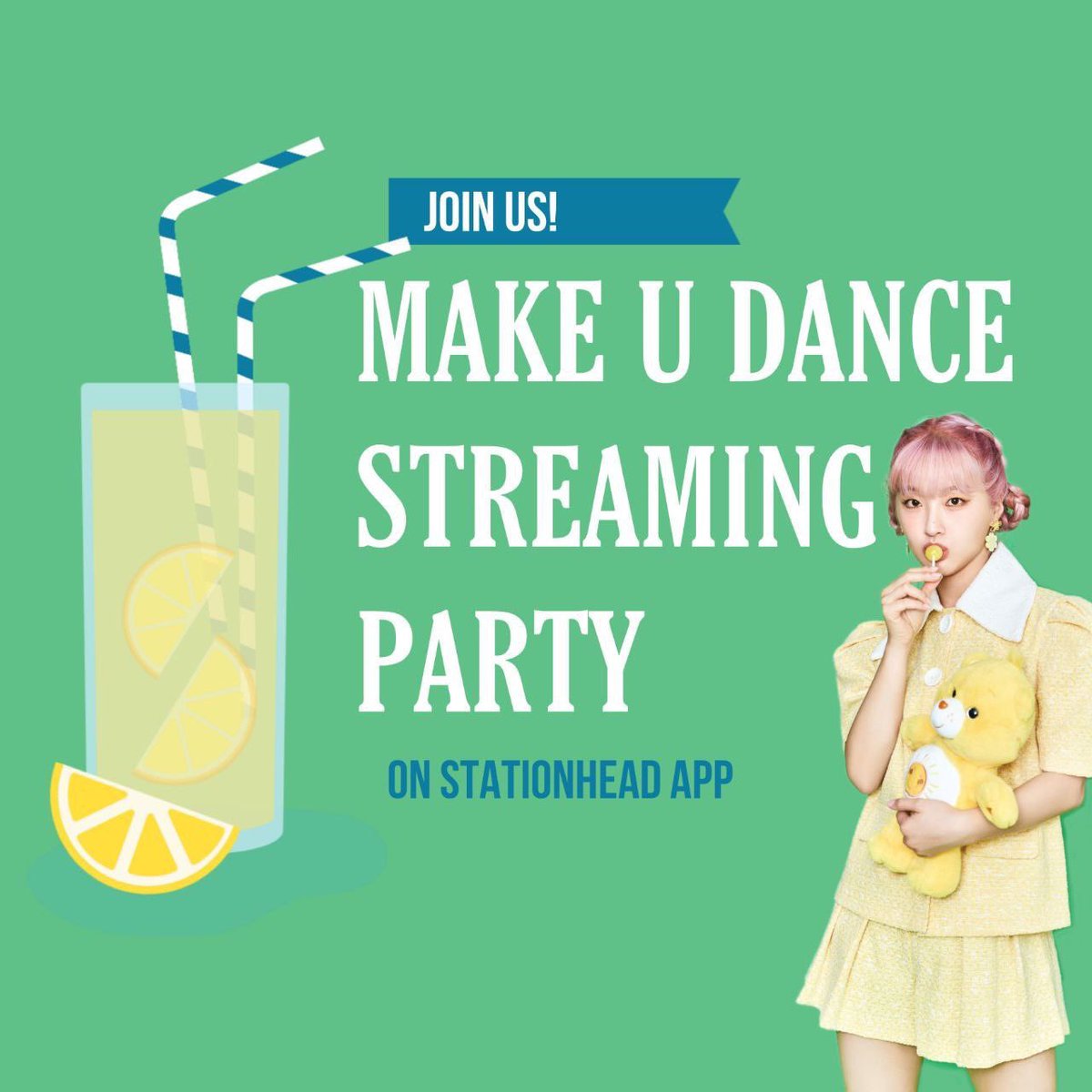 AdoraStream's tweet photo. ͏͏͏͏️️ ️
🥑 NOTICE

We would be ON-AIR in STATIONHEAD in 8:00 PM KST. Make sure to tune in! 

Follow us in STATIONHEAD, our profile is provided in the link below :
https://t.co/MdK6ivPJ5C

Also participate using this hashtag :
#MAKEUDANCE_PARTY
#메뀨딴쓰_파티
͏͏͏͏️️ ️ https://t.co/hTXUzSKmu5