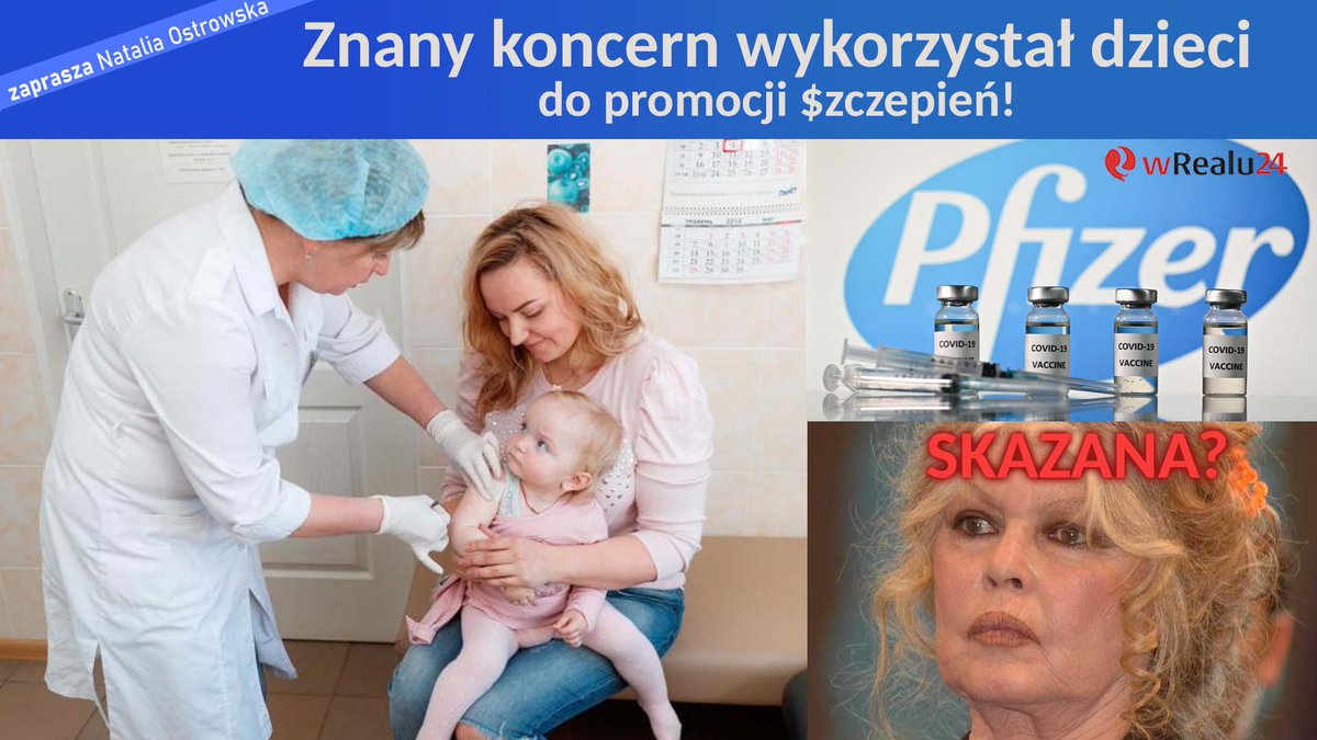 wrealu24_pl's tweet photo. #PILNE! Słynny #koncern wykorzystał #dzieci do promocji $zczepień! Brigitte #Bardot skazana za #rasizm! PM wR24!
LINK DO PROGRAMU: https://t.co/KXM5MoVFfv
🔔Prosimy o wsparcie budowy Nowej Niezależnej Platformy Video. Przekaż darowiznę: https://t.co/CXKQ20G9J8 https://t.co/hnP2ViQ5Ga