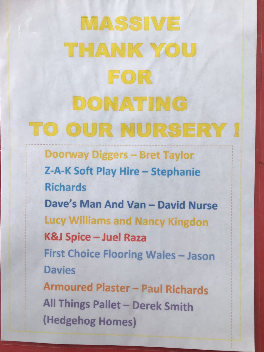 DafenSchool's tweet photo. Diolch yn fawr pawb!  Thank you for all of the kind donations made to our Nursery!  We have a new kitchen, new sofa and a new large sand pit.  Also, our hedgehog habitat will be coming soon.  Diolch!  🙏 https://t.co/QJ16sFTOmz