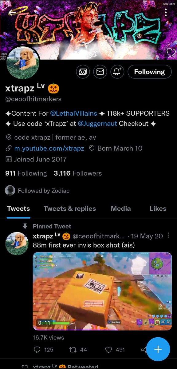 DevilApe10's tweet photo. @trapzval @ceoofhitmarkers ✅ https://t.co/EyTVVwswwX
