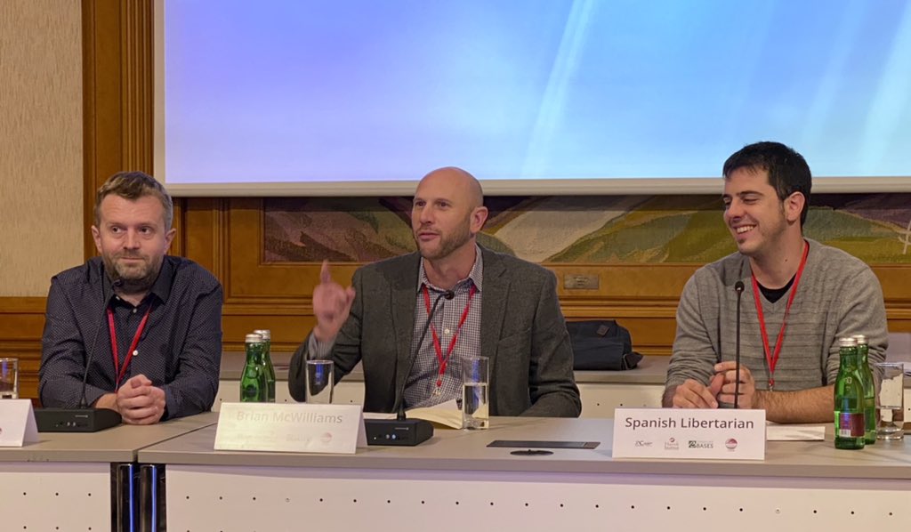 MattKibbe's tweet photo. Brian McWilliams of @LionsofLiberty hosts a live podcast in #Vienna #Austria at the 10th annual #AustrianEconomics conference with @agentomasz and @SpanishLiberty How do we connect with young people with the values of #liberty? @freethepeople @AustrianCenter #restartvienna https://t.co/s6FKqhzFQI