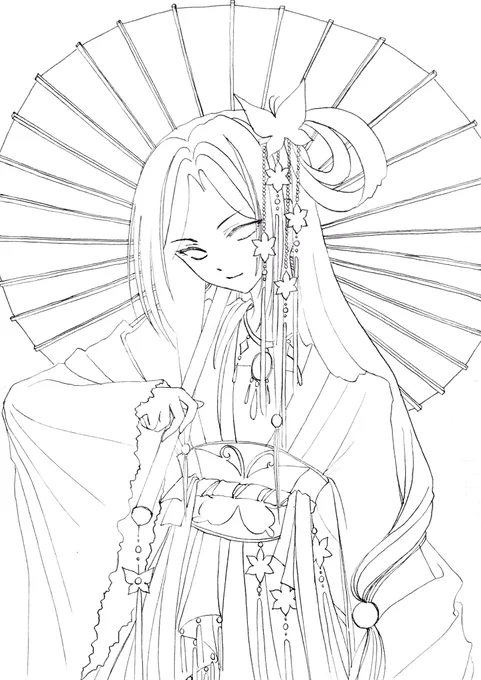 #観用少女 三郎塗り絵。
どの状態が塗りやすいのかよく分からないので途中経過3種ご用意致しました。
お好きなものをどうぞ～。
ご自身のところでもアップしていただいてもちろん構いませんが、ここに貼りに来てくださったら嬉しいなぁ…
わたしはこのままモノクロで仕上げにかかってまーす
#天官賜福 