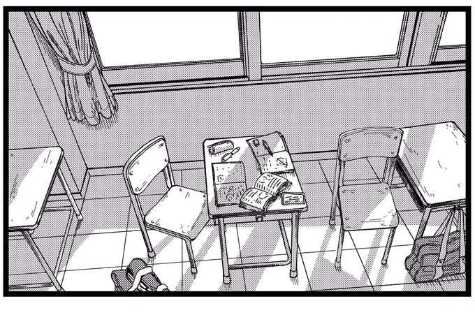 描き起こし背景練習!

昔描いた構図を使ってみた。「一回描いた構図だから速く描けるんじゃな〜い?」って期待してたらパース定規の設定でハイパー手間取って3時間50分かかった!キィーーーッ!! 