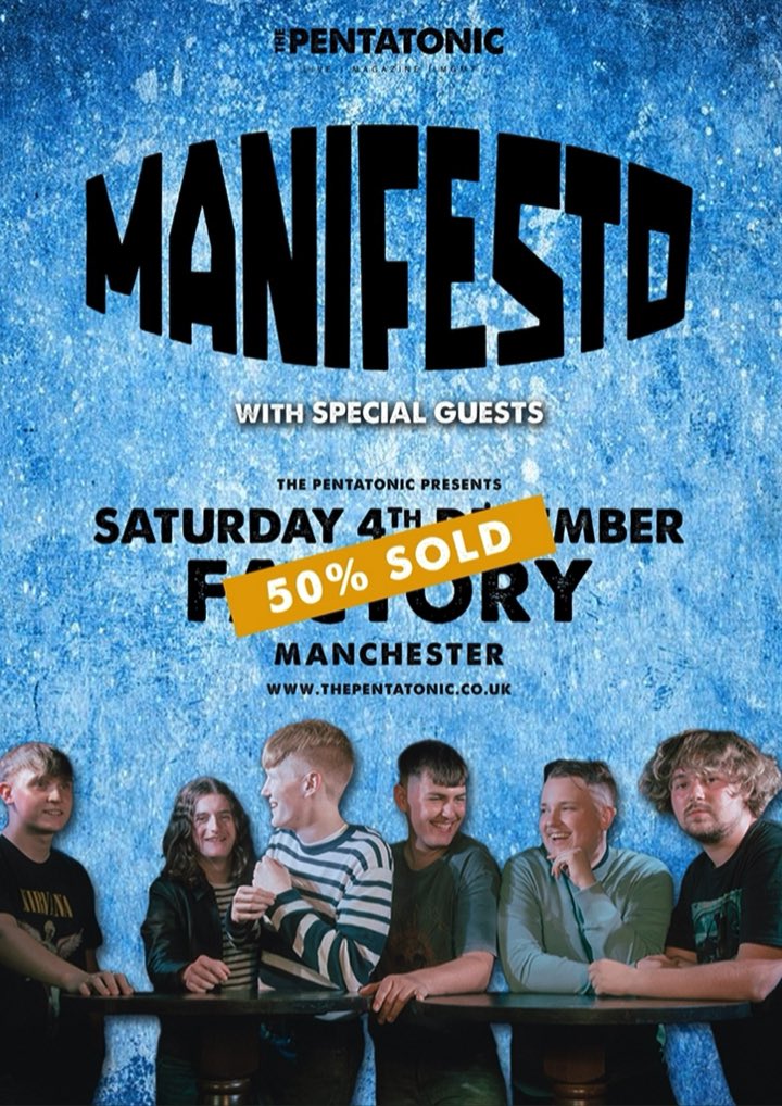 ManifestoUK_'s tweet photo. Factory is now 50% sold out! In just over 2 weeks 🤯 tickets are still flying out so make sure you get yours! We have some more exciting news tomorrow! Keep an eye out x https://t.co/Lmm4b0pWVG