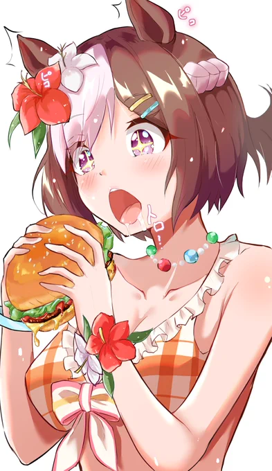 水着スぺちゃん
#ウマ娘 
#食欲の秋 
#二次創作 
#イラスト好きさんと繋がりたい 
#絵描きさんと繋がりたい 
#秋の創作クラスタフォロー祭 