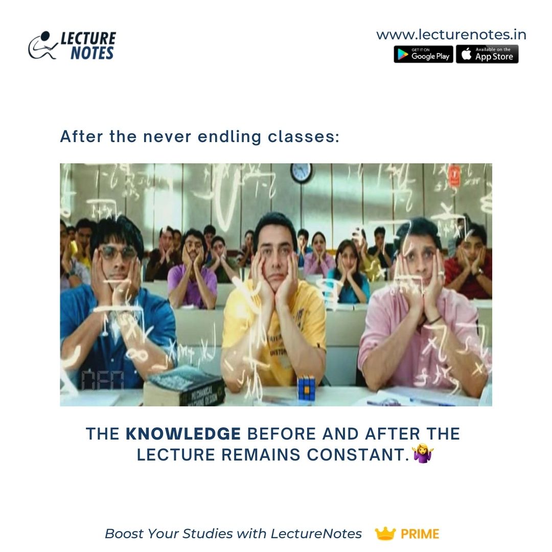 LectureNotesIN's tweet image. Only Engineering students can relate to. 

Now increase your knowledge and marks too with LectureNotes PRIME. lecturenotes.in

#students #EngineeringNotes #HandwrittenEngineeringNotes #engineering #engineeringstudents #digitalnotes #notestostudents #LectureNotes