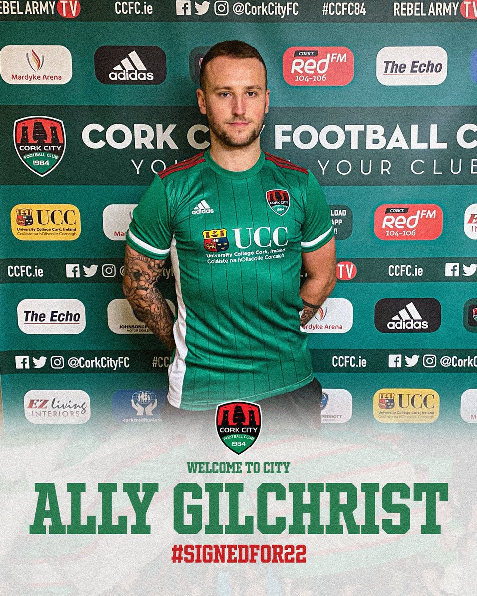 CorkCityFC's tweet photo. #SignedFor22✍🏼

Welcome to City, Ally Gilchrist! 💪🏼

🎧 - https://t.co/6AVJGZN4Hb

#CCFC84 | #WeAreCity https://t.co/NvTuxgdNZ8