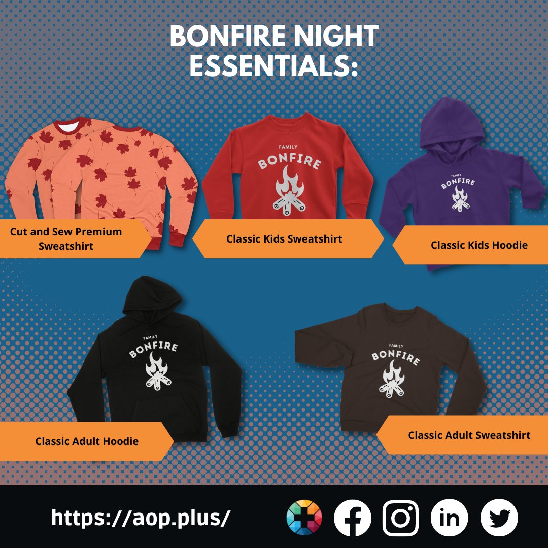 aopplus's tweet photo. Commemorate the #BonfireNight in the #UK with these #AOPPlus POD products! We have collated amazing AOP+ products for your Bonfire Night Essentials.
We got them for you!
Add AOP+ to your store today!
#Shopify APP: https://t.co/LnBDu4Mgiq
#Etsy APP: https://t.co/rnIiS5phN5 https://t.co/XRPGuNFglT