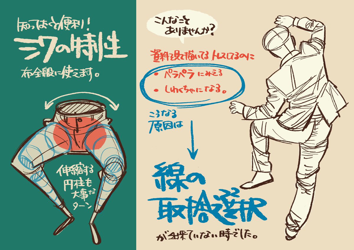 2日目は、1日目の絵を「もっと楽に、短時間でささっと描けるようになる」方法をお伝えします。

1日15分の簡単なエクササイズです。
「こんな場面を描きたいなー!」の人物の描き方、捉え方を一緒に描きながらお伝えしていきます。

詳細を細かく書かなくても、伝わる!

https://t.co/JxhHiVaJSr 
