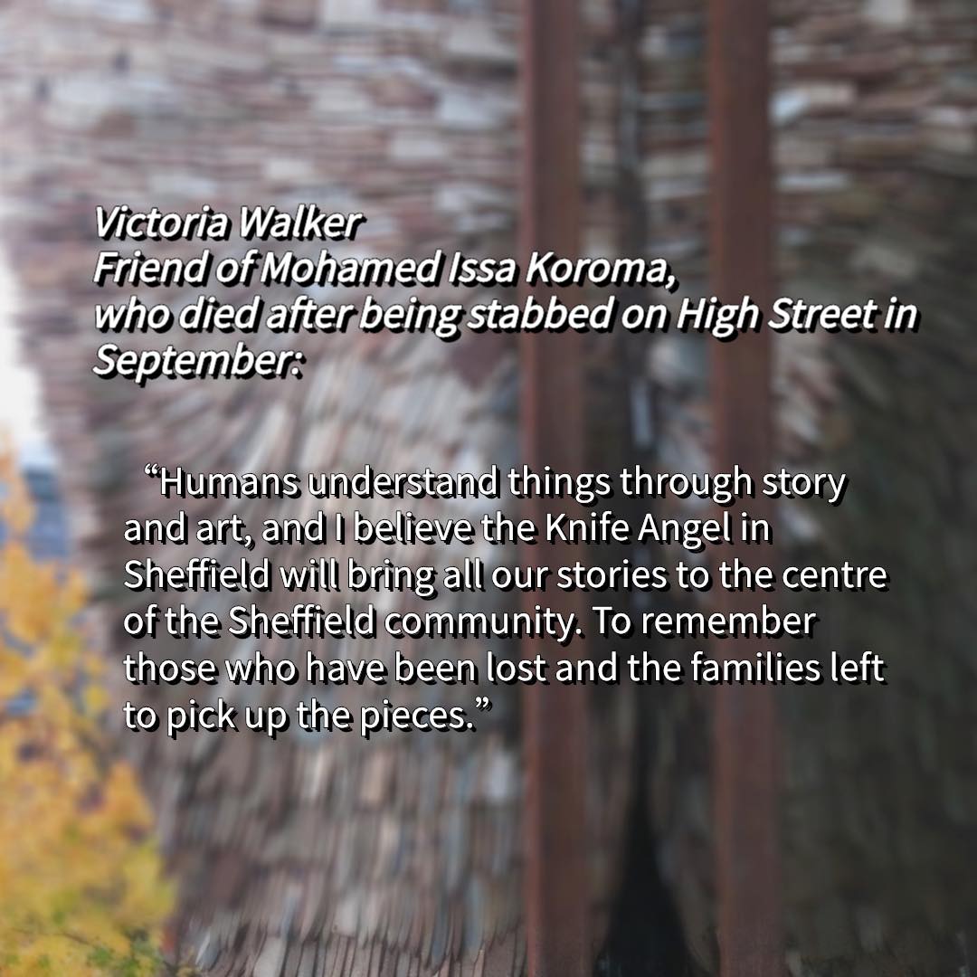 SheffLineNews's tweet image. We have the backing of Victoria Walker,
friend of Mohamed Issa Koroma, who was a victim of
knife crime.

Read what Victoria has to say and why she backs our
campaign to bring #KnifeAngel to Sheffield.

#SheffieldKnifeAngel