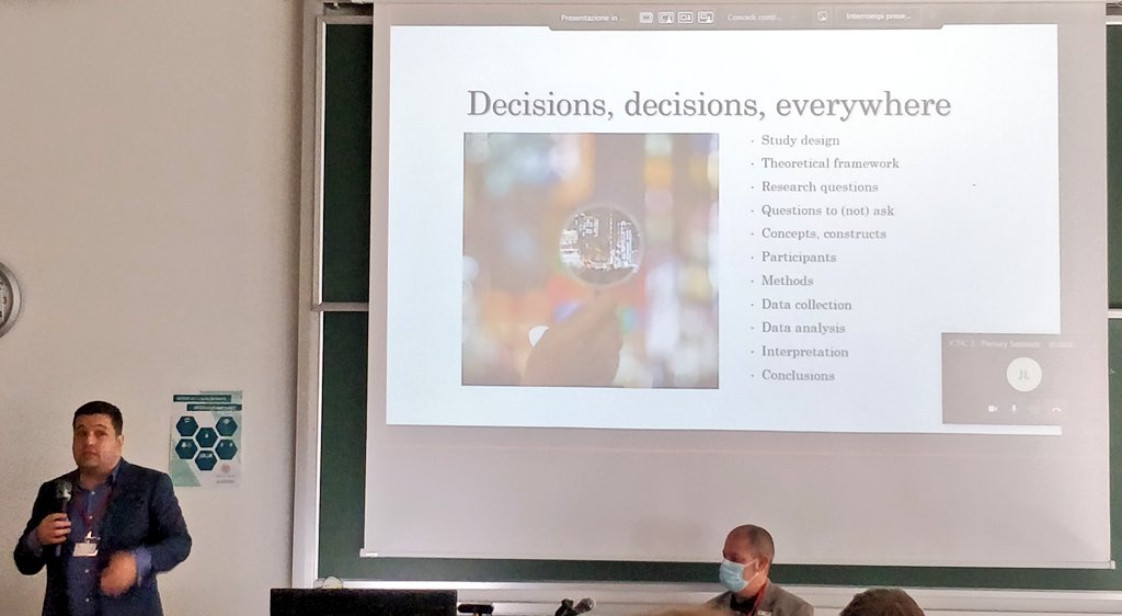 dorrego's tweet photo. Going back to the foundations of research with @cdmellinger: Research projects depend on a series of decisions, many of which embed underlying assumptions we subscribe to, regardless of whether we are aware of them or not.
#ICTIC3 https://t.co/g0opfOWn4S