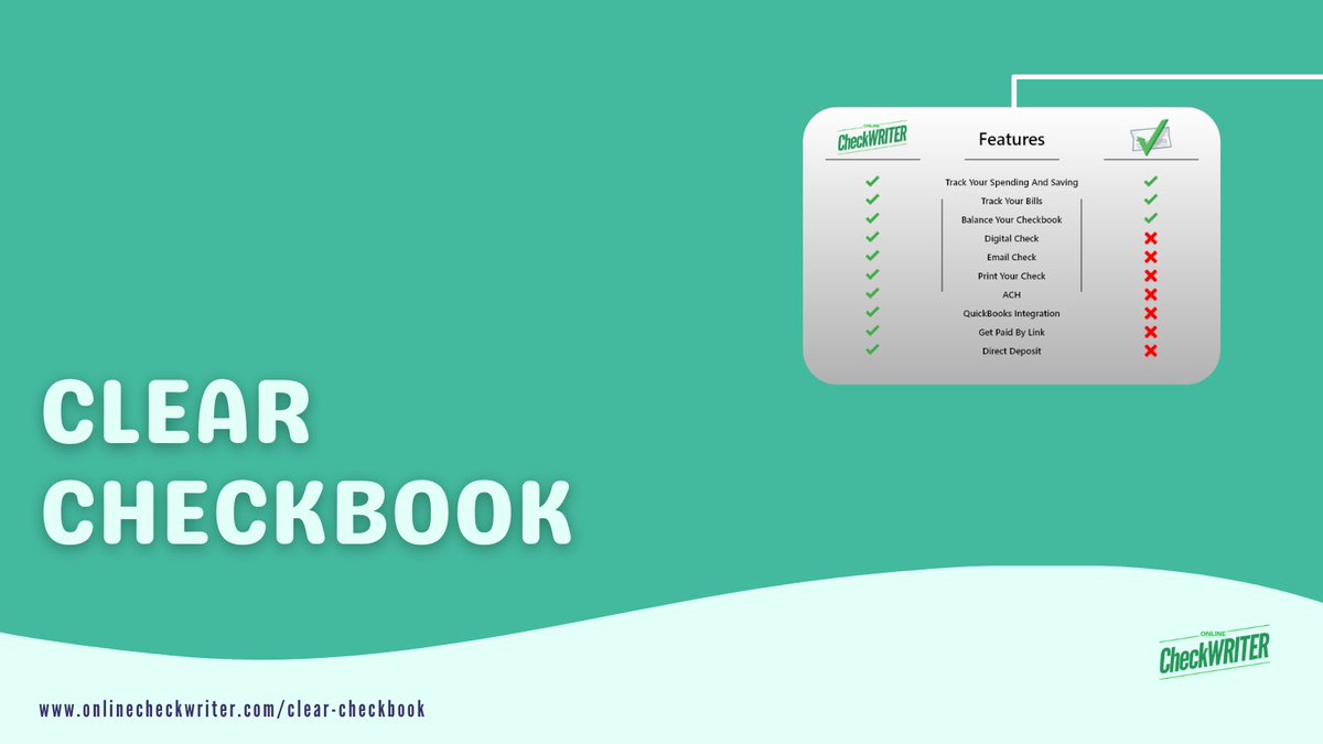 webcheckwriter's tweet image. onlinecheckwriter.com/clear-checkbook

Online Check Writer is the best alternative for Clear Checkbook. Now create customized checks with our user-friendly software. Link your multiple bank accounts and easily budget your expenses.

#ClearCheckbook #PrintingSoftware #BestAlternative