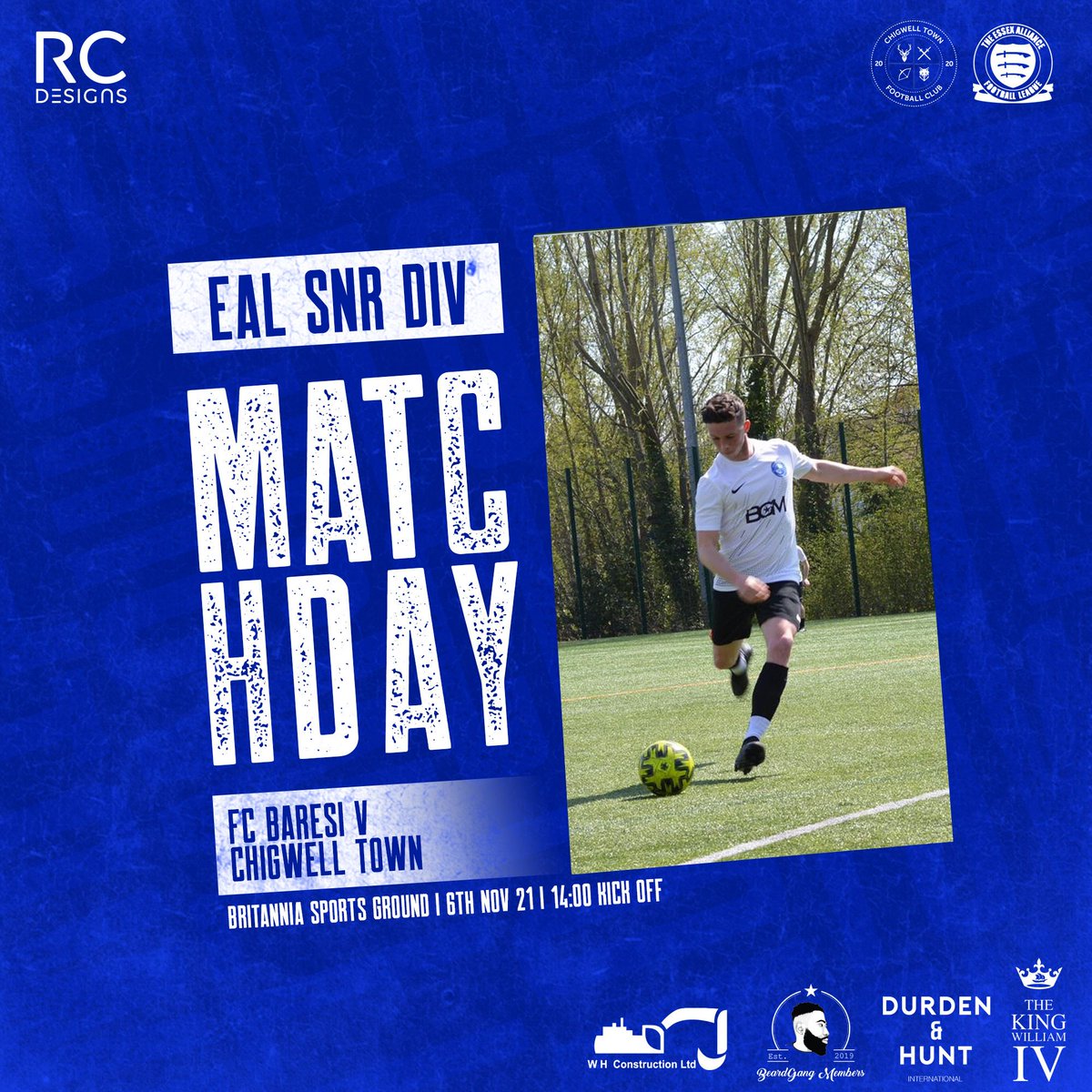 🔵⚪️ NEXT FIXTURE ⚪️🔵

🏆 <a href="/EssexAllianceFL/">Essex Alliance FL</a> Senior Div.
🆚 <a href="/Fc_Baresi/">Fc Baresi</a> 
🗓 06/11/21
📍 Britannia Sports Ground
⏰ 14:00pm kick off

<a href="/BeardGangMember/">BeardGang Members</a> <a href="/DurdenandHunt/">Durden & Hunt International</a>