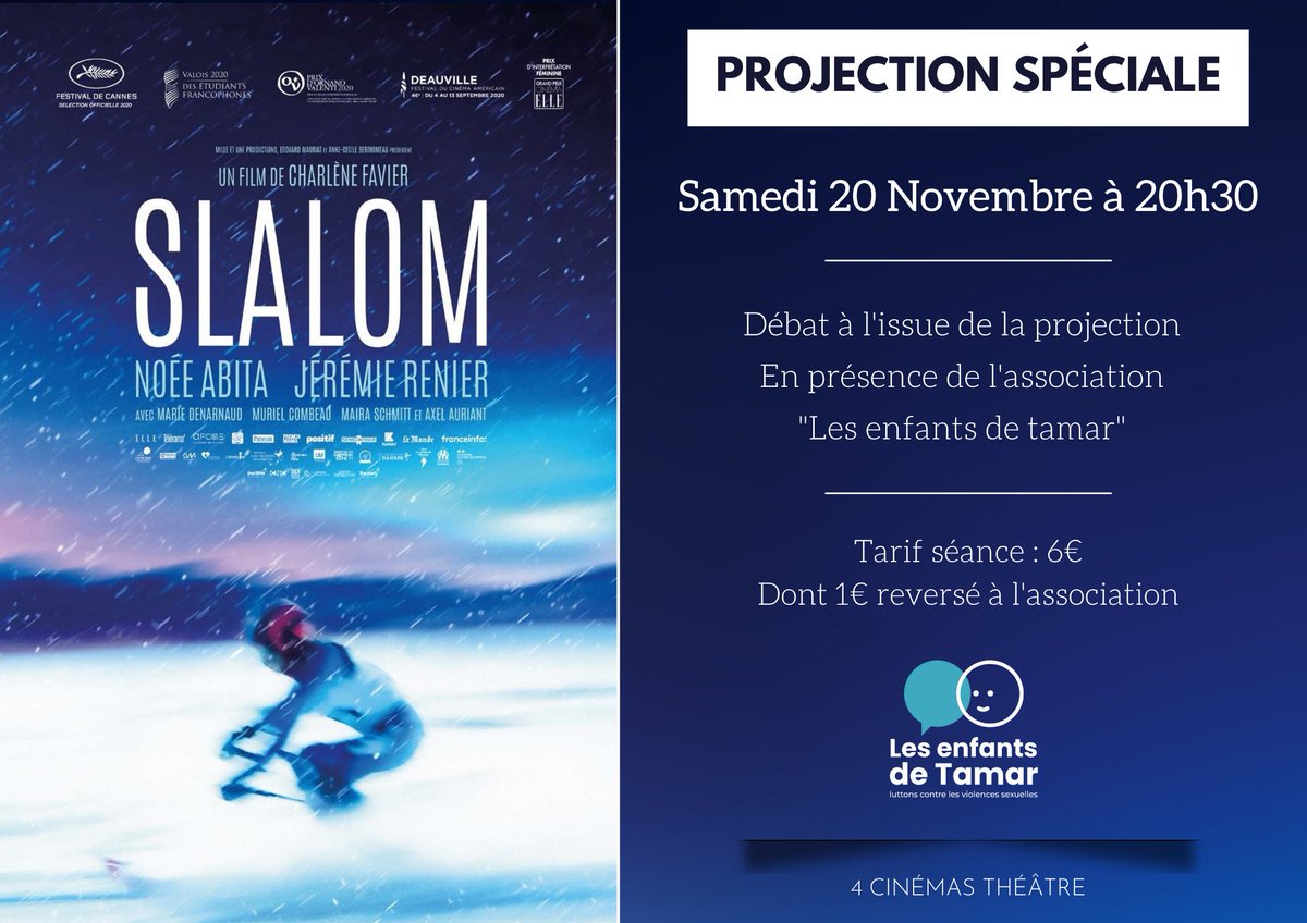 TamarLes's tweet photo. [Ciné-débat - Slalom]
Luttons contre les violences sexuelles commises sur les mineurs
👉 Le 28/11 : Abolition des agressions sexuels contre les enfants
👉 Le 20/11 : Droits de l'enfant
#charlenefavier #CPLEnfance #villedevernon  #gaillonvernon #snagglo #metooincest #Stopimpunite https://t.co/HC2cGrM3Vl