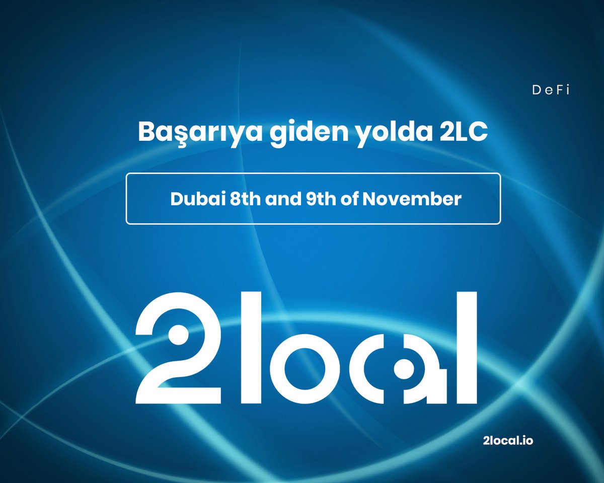 dasyabcr's tweet photo. #2local ve @AgoraGBC birlikte çalışarak #2lc'yi başarıya giden yola koyuyorlar!
CEO'muz MENA bölgesindeki en büyük Blockchain etkinliğinde 2local'i tanıtacak
Projeye büyük yatırımcıları çekecek olan 2lc için daha fazla kapı açacak.
#2local #Sürdürülebilirlik https://t.co/7sdnVk9Lcd