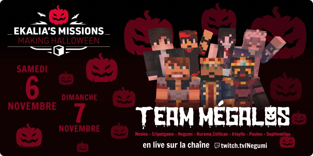 MegalosTeam's tweet photo. Ce week-end la Team Mégalos participe à l'évènement EKALIA'S MISSIONS: MAKING HALLOWEEN !

retrouvez-nous sur la chaîne : https://t.co/NTs8y8lyHn.

#EMMakingHalloween https://t.co/lAdgLY5zzz