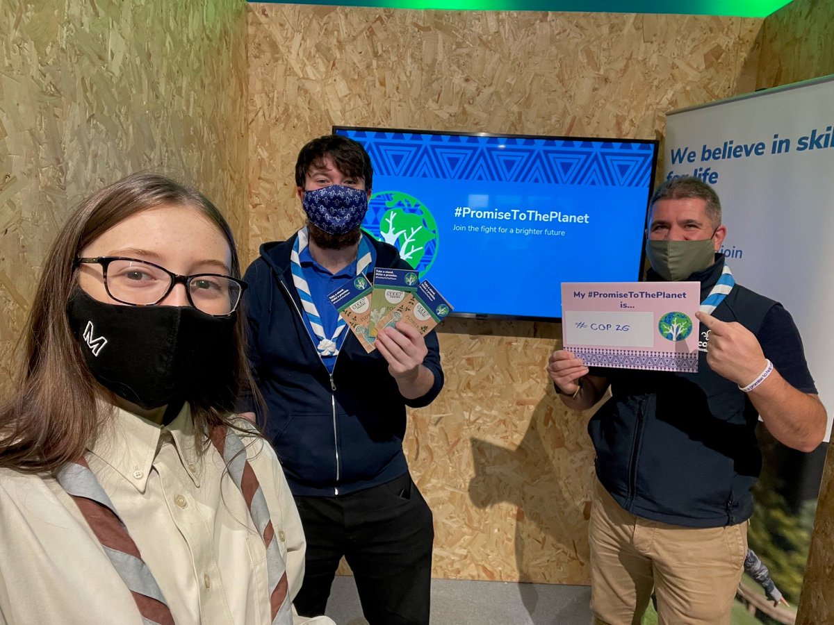 ScoutsScotland's tweet photo. We're at #COP26 today! 🌍
Mollie from 105th Glasgow Scouts is there meeting other Scouts and organisations who also want to take action to reduce climate change.
Follow our Instagram Stories throughout the day to see what she gets up to! #PromiseToThePlanet https://t.co/4h4gNrDi07