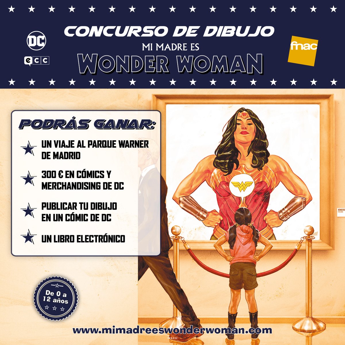 ¡ECC y <a href="/Fnac_ESP/">Fnac España</a> presentan el concurso de dibujo infantil #MiMadreEsWonderWoman!

Siempre lo has sabido. Demuéstrale que sabes su secreto ilustrando alguna de sus hazañas.

Todos los detalles, bases y premios, en la web oficial: mimadreeswonderwoman.com