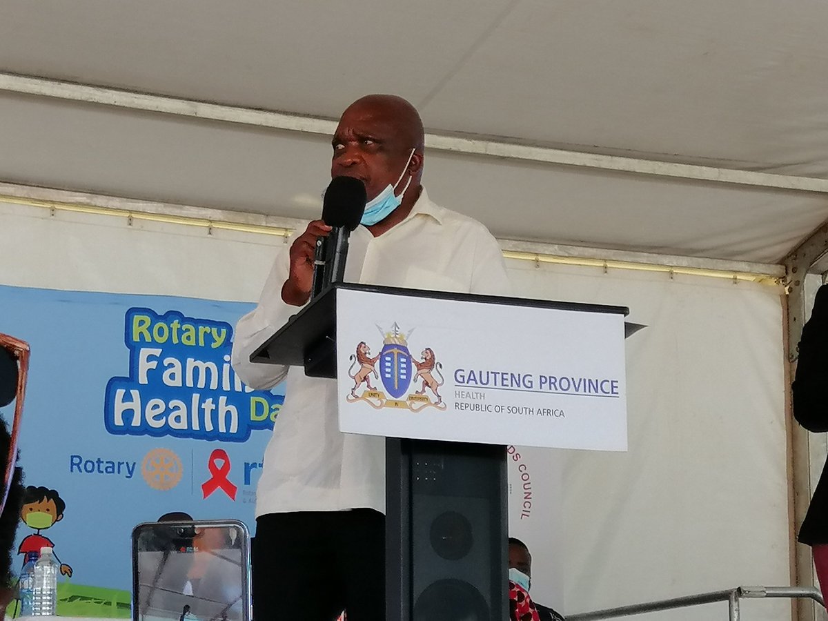 SA_AIDSCOUNCIL's tweet photo. Minister of @HealthZA Dr. Joe Phaahla delivers the keynote address at the 8th annual Family Health Days outreach programme. He says it's critical for people with disabilities to enjoy equal access to quality health services and vaccination. #RFHD #COVID19 https://t.co/f234OKbhXB