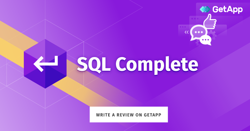 DevartSoftware's tweet image. 🔉Review SQL Complete on GetApp!
📰 Read in full to get more info: bit.ly/3GyOpBx
✅ Download a 30-day absolutely free trial of dbForge #SQLComplete: bit.ly/3k90vIb
#dbForge #Devart