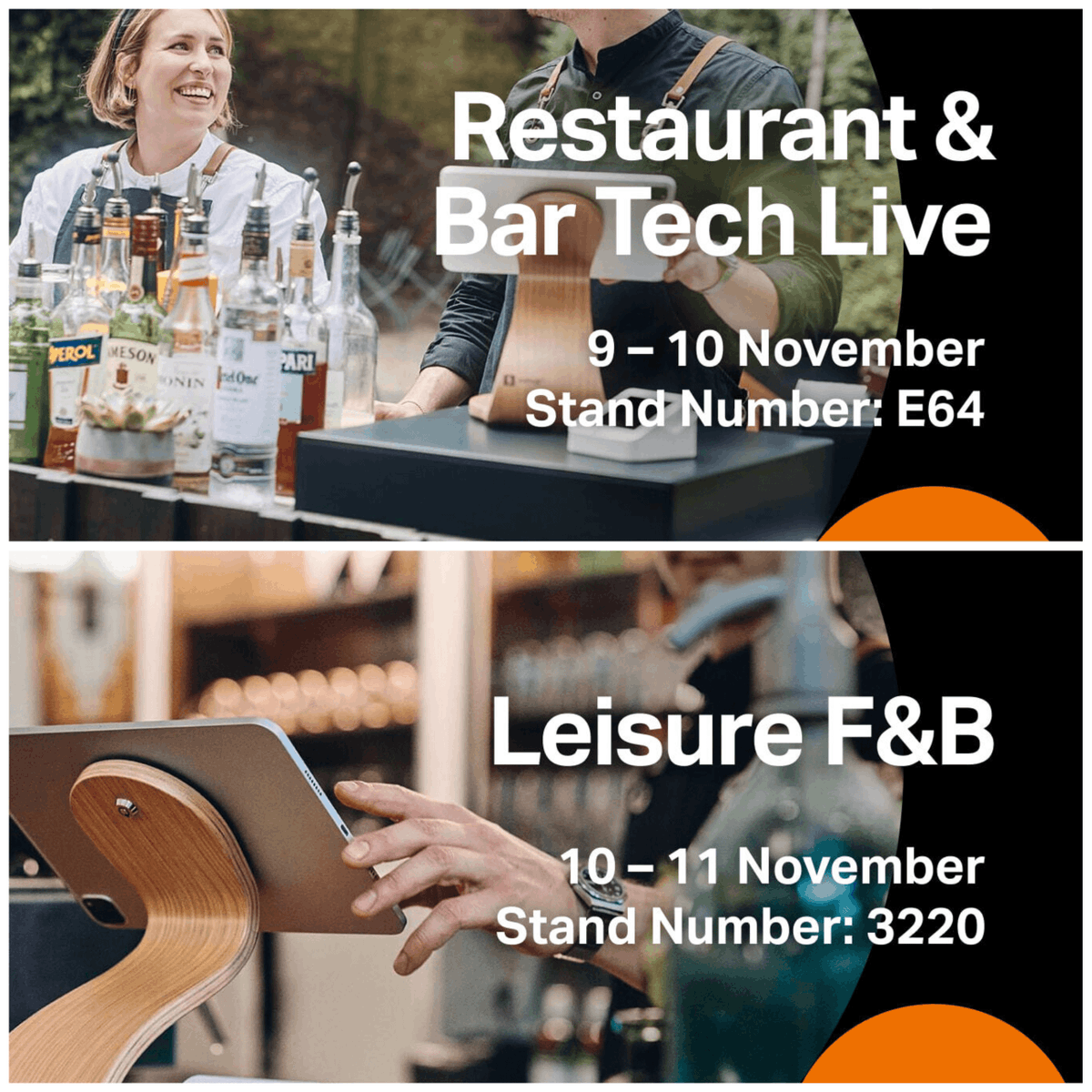 SumUp Point of Sale (@sumupposuk) on Twitter photo Next week we'll be busy and we have a very special offer!
We'll be attending Restaurant & Bar Tech Live in ExCeL and Leisure F&B in NEC Birmingham.
Claim your free SumUp AIR Contactless Card Reader at the shows!
@RestTechLive <a href="/LeisureFB/">Leisure Food & Beverage Expo</a> Next week we'll be busy and we have a very special offer!
We'll be attending Restaurant & Bar Tech Live in ExCeL and Leisure F&B in NEC Birmingham.
Claim your free SumUp AIR Contactless Card Reader at the shows!
@RestTechLive <a href="/LeisureFB/">Leisure Food & Beverage Expo</a>
