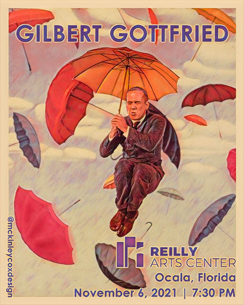 FLORIDA - Saturday night i'll be performing at the Reilly Arts Center in Ocala.  One show at 7:30pm.  Get tickets at GilbertGottfried.com