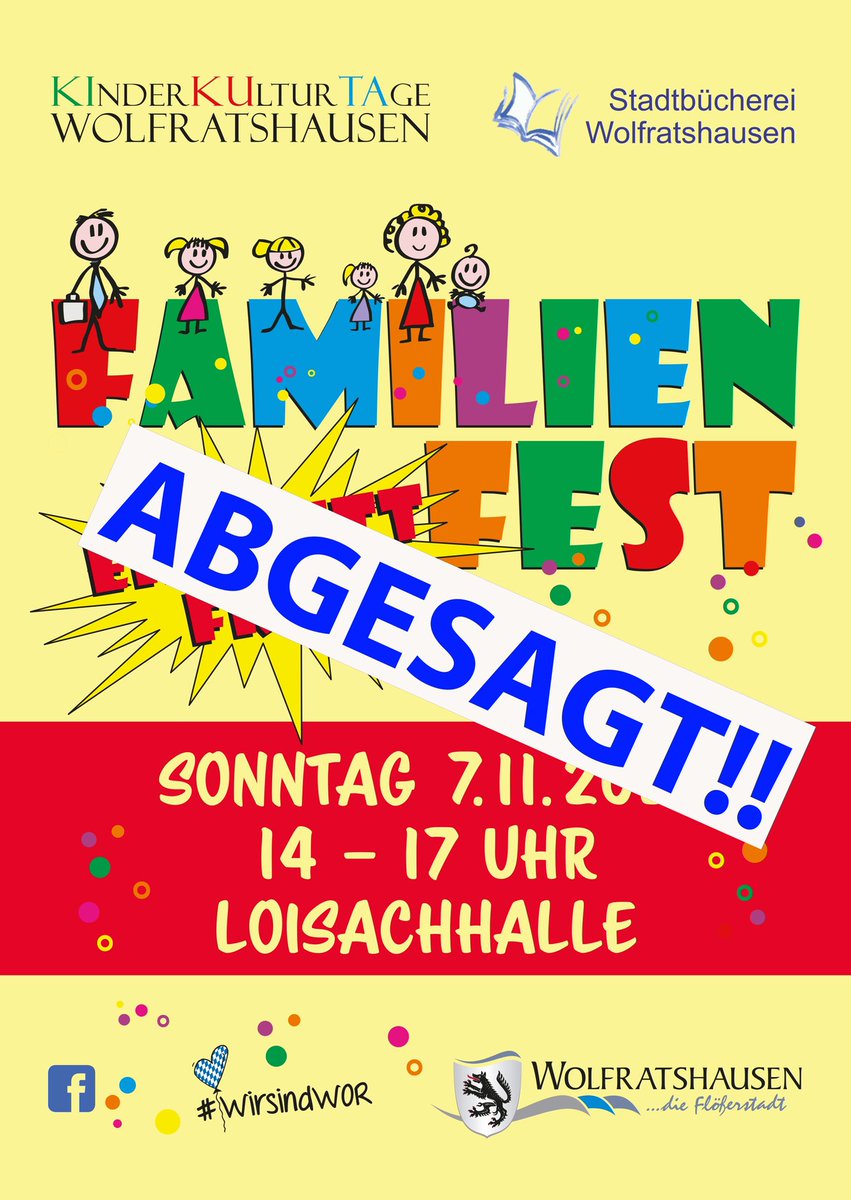 Wirsindwor's tweet photo. Snief! aufgrund der aktuell steigenden Infektionszahlen und nach langen Diskussionen intern, haben wir beschlossen, das „Familienfest“ in der Loisachhalle am kommenden Sonntag, den 7.11.2021, abzusagen. 💙 #wirsindwor https://t.co/GDKTSUKFYm