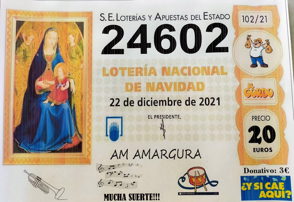 Ya está a vuestra disposición en número que jugamos para Navidad 24602 "El Sol". A ver si nos toca..... 🎺🥁🎺
