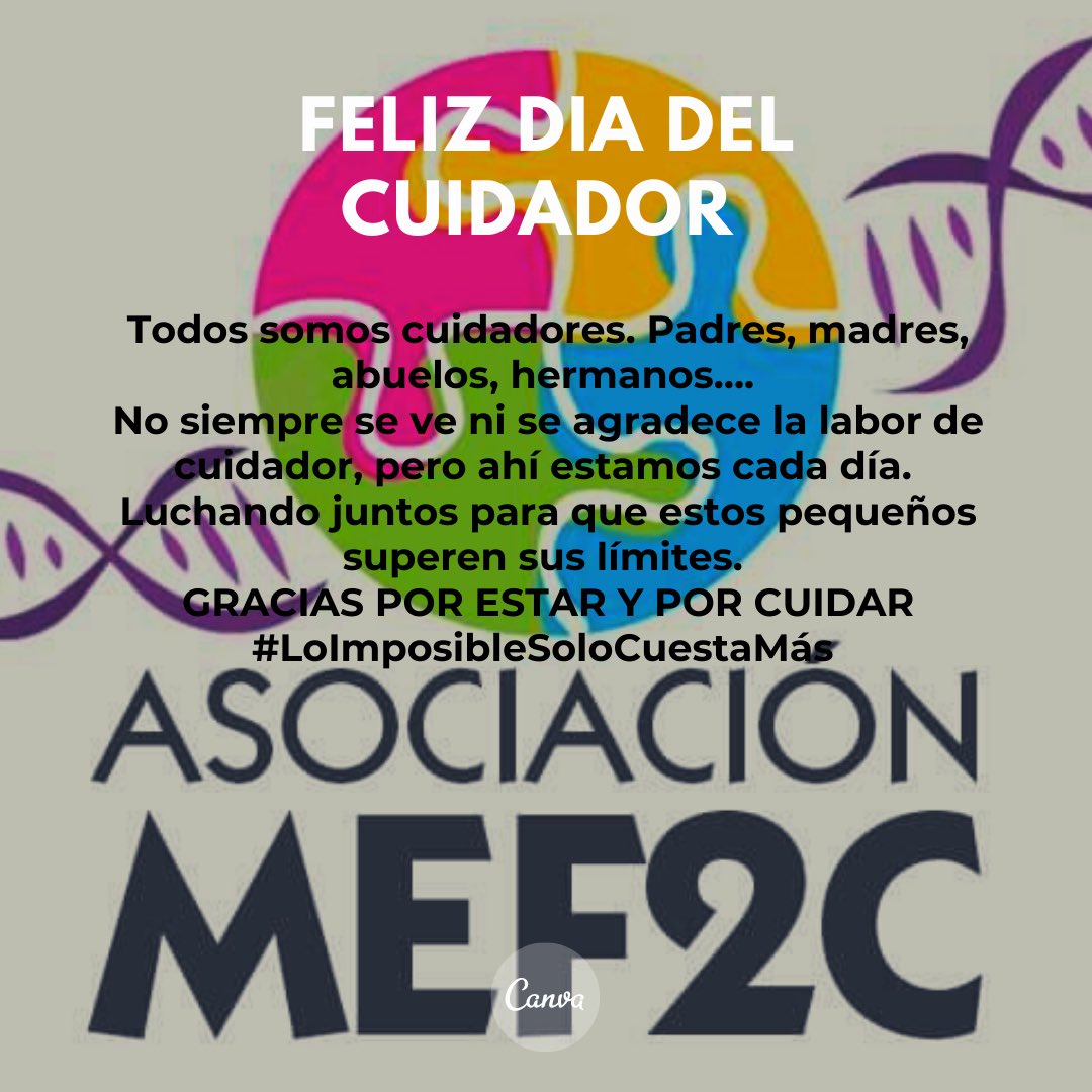 #LoImposibleSoloCuestaMas
Felicidades a todos los que sois cuidadores. Ojalá esta labor se reconociera cada día. Pero por el momento nos conformaremos con las sonrisas que nos devuelven😘