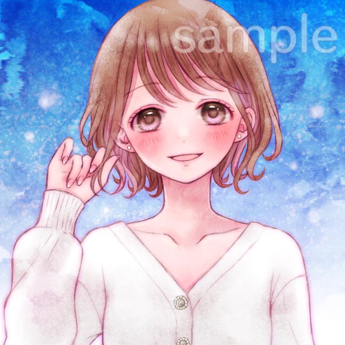 ご依頼でアイコンを描かせていただきました☺️🌌 