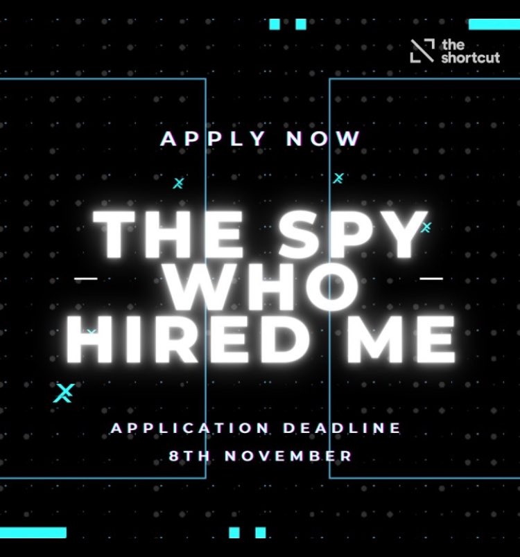 The Spy Who Hired Me is only 2 weeks away! You have until midnight on 8.11 to fill out the application. 3 undercover tech recruiters with open posts will be in the group! Apply here! lnkd.in/dwudJM-S #tech #career #10000talents #wegetyouinthegame