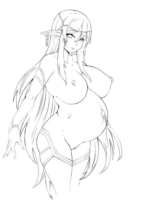 Practice drawing elf!she is beauty!! 