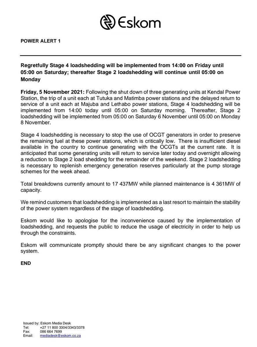 Eskom Hld SOC Ltd tweet media