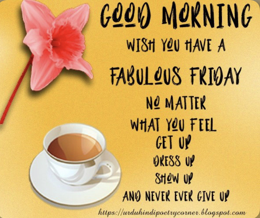TxIslandGirl77's tweet photo. Good Morning. Happy Fabulous Friday. It’s Time to Get Up,Show Up and Show Out!You Got This!Be the Best You Everyone Has Ever seen.Who Cares What Anyone Thinks, Shine Bright! Remember to Wear your Mask 😷 and Get Vaccinated 💉. Stay Safe. #PositiveVibes #BeFab https://t.co/jJEOQsiyvm